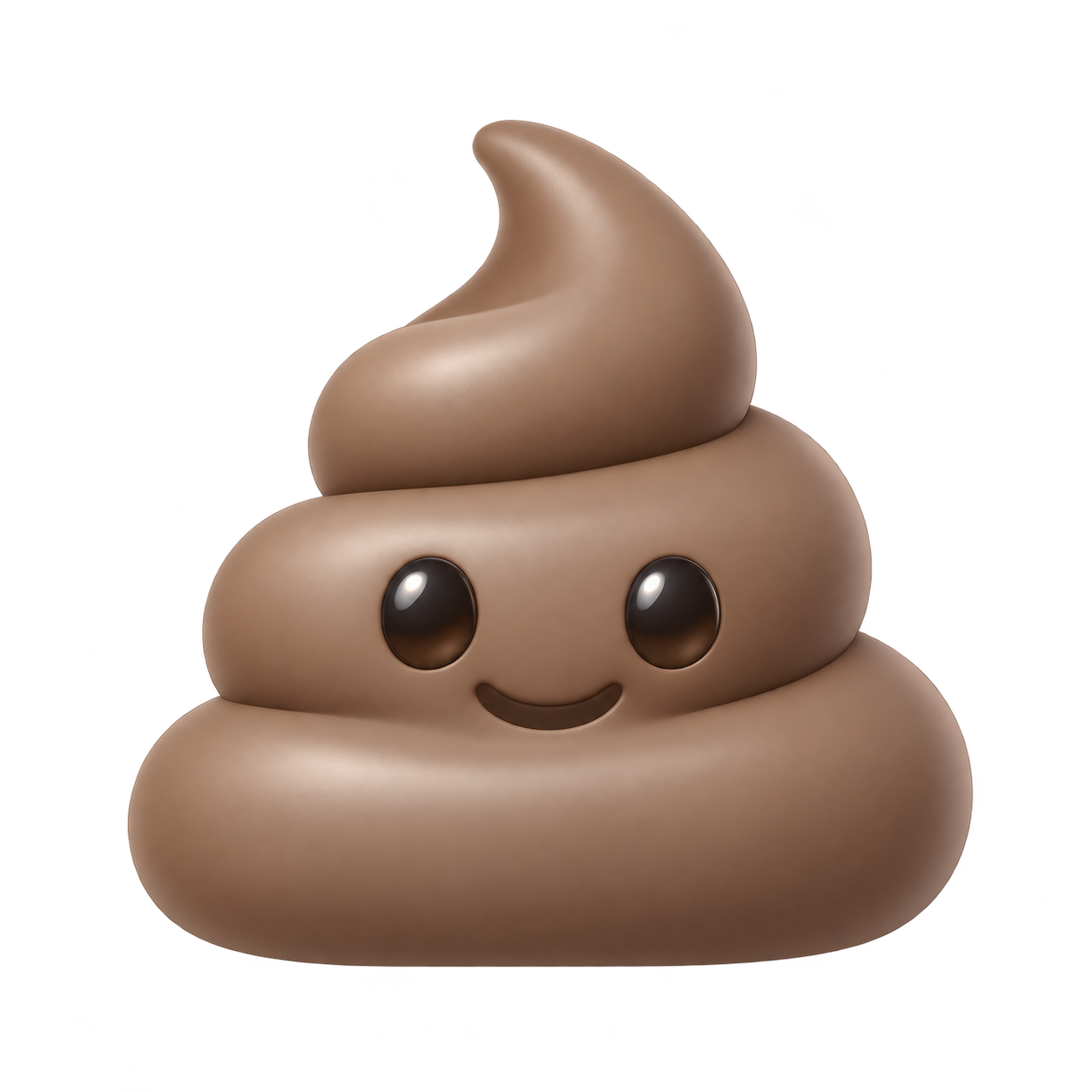 Crotte 3D brune façon Memoji