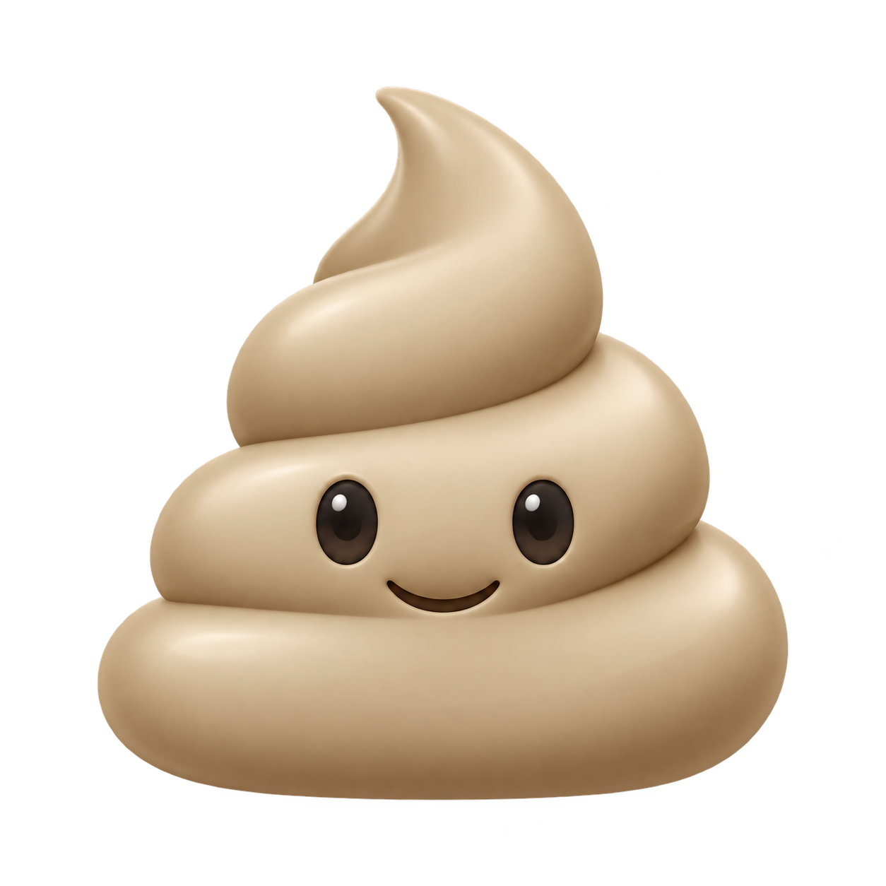 Crotte 3D beige clair façon Memoji